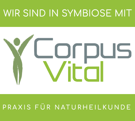 Logo von Corpus Vital zeigt abstrakten Körper